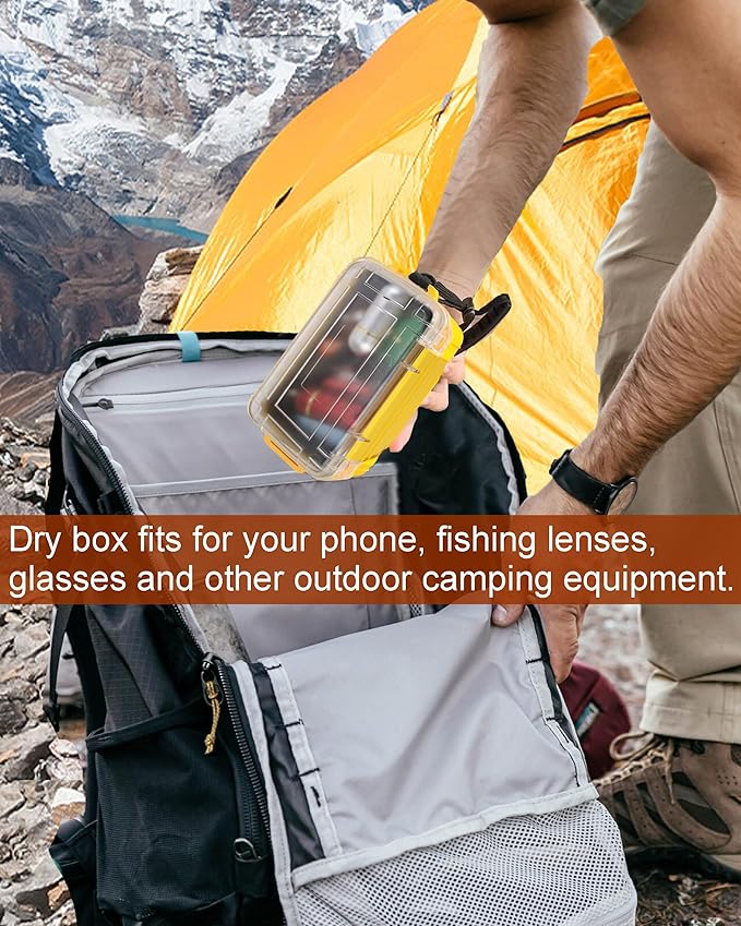 Small Waterproof Box Dry Box Waterproof Storge Container Small Watertight Dry Boxes for Kayaking Boat, 6.5" L x 4.3" W x 3.4" H - Image 4
