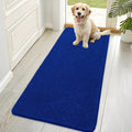 OLANLY Dog Door Mat for Muddy Paws 70x35, Absorbs Moisture and Dirt, Absorbent Non-Slip Washable Doormat, Quick Dry Chenille Mud Mat for Dogs, Entry Indoor Entryway Carpet for Inside Floor, Royal Blue by OLANLY
