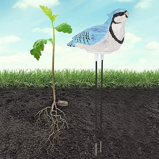 Watering Alarm Bird Plant Soil Tester, Hygrometer Sensor Gardening Tool, for Planter Water Remind Warining Alert(Battery Included)(Blue) - Image 2