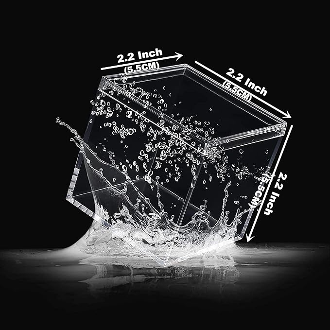 Acrylic Box 4Packs Clear Boxes with Lids Acrylic Display Cube Lucite Boxes for Gifts Weddings Party Favors Treats Candies & Accessories Plastic Storage Boxes for Valentine's Day Display - Image 2
