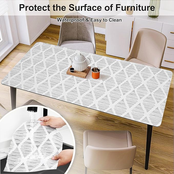 Drawer and Shelf Liner for Kitchen Cabinet,Non-Adhesive Cabinet Liner 18in x 30FT,Waterproof Shelf Paper Non-Slip Mats Cupboard Liners Contact Protect Dresser/Shelves/Table-Square Stripes - Image 6