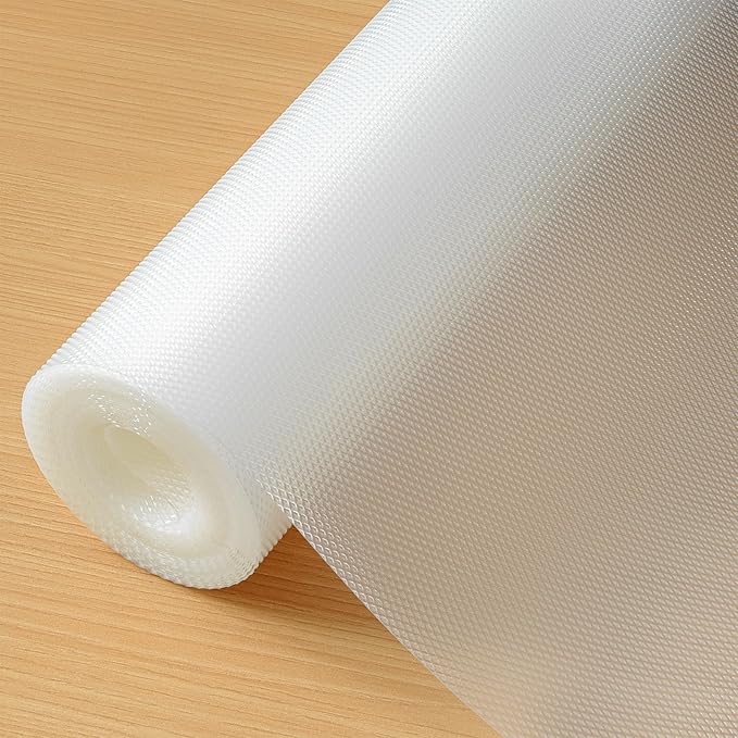 Hersvin Shelf Liners 24 in x 20 ft Drawer Mats Non-Adhesive Cupboard Protector Kitchen Cabinet Lining Fridge Liner (Clear/Diamond) by Hersvin