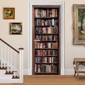 3D Door Stickers, Peel and Stick Vinyl Wallpaper ，Self-Adhesive Mural for Home Decor 30.3" W x 78.7" H (Bookshelf New, 30.3" W x 78.7" H) by BVBOX