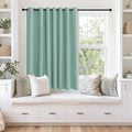 NICETOWN Blackout Curtains 63 inches Long for Living Room Bedroom, Grommet Thermal Insulated Room Divider Drape Window Treatment for Sliding Patio Door, W100 x L63, 1 Panel, Aqua Blue by NICETOWN