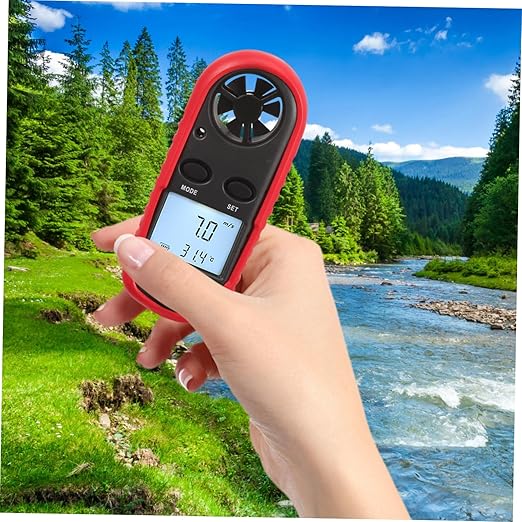 Cabilock Mini Digital Handheld Anemometer Air Flow Measurement Wind Air Velocity for Outdoor Use Environmental Monitoring Ventilation Systems - Image 5