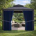 Waterproof Outdoor Curtain W105 x L108 - Grommet Top Sunlight Blocking Window Treatment Drapes Blackout Curtains for Home Bedroom Living Room Outdoor Patio Porch Pergola Cabana Gazebo, 2 Panels by DivaenCamino