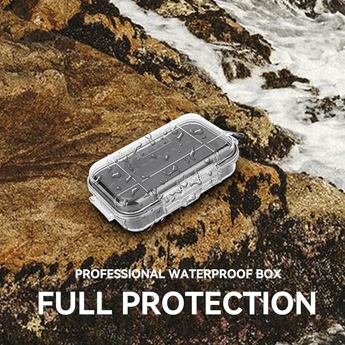 Dry Box Outdoor Waterproof Airtight Storage Case Hard Shell Wet Dry Box Carry Box Tackle Organization for Camping, Fishing - Image 5