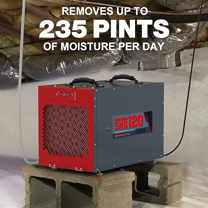 Abestorm 235 Pint Commercial Dehumidifiers for Crawl Space, Basement, Whole Homes up to 3,300 sq. ft, Water Damage Restoration Equipment with Pump and Drain Hose - Image 3