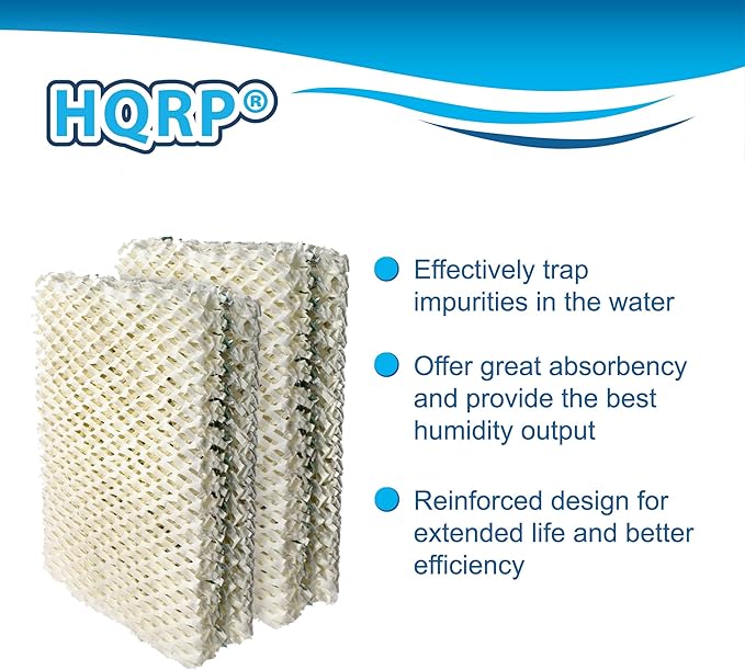 HQRP 4-Pack HDC-12 Super Humidifier Wick Filter Replacement for Essick Air AIRCARE HDC12 for EA1407, HD1409 Evaporative Humidifiers, BestAir ES12 - Image 4