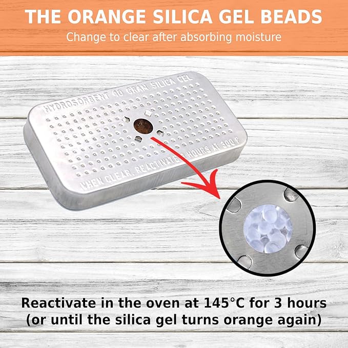 HYDROSORBENT OSG-40 Silica Gel Dehumidifier Desiccant 40 Gram Orange - Image 3