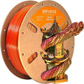ERYONE Silk Tri Color PLA Filament 3D Printer 1.75mm +/- 0.03mm, Multicolor Filament Tricolor PLA 1KG(2.2lbs) Cardboard Spool, Red Gold Black by ERYONE