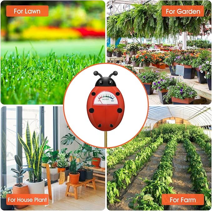 UNIWA Soil Moisture Meter, Plants Moisture Meter, Gardening Tool Kits for Plant Care, Plant Water Monitor for Garden, Farm, Lawn Indoor & Outdoor Use, No Batteries Required - Image 5