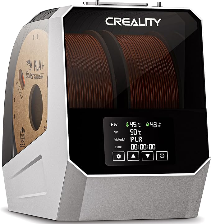 Creality Filament Dryer Box,Dual-Spool Creality Space Pi Filament Dryer Plus with 360° Fast Heating & PTC Heater,4" Touch Screen,Compatible PLA,Silk PLA,ABS,PETG,TPU,Nylon,ASA,PC,PA & More by Creality