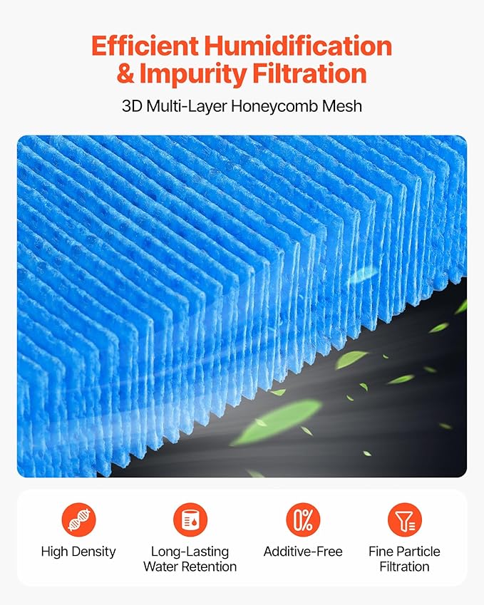 VEVOR Cigar Humidor Humidifier Replacement Filter, 2 Packs Humidifying Pad Compatible with JC-60/JC-70 Cigar Humidor Water Tank, 3D Multi-Layer Honeycomb Mesh, Cut-to-Fit for Your Humidor - Image 4
