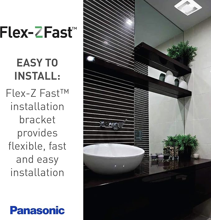 Panasonic WhisperSense Ceiling Mount Bathroom Exhaust Fan with LED Light, Motion & Humidity Sensors, 50-80-110 CFM, FV-0511VQCL1 - Image 8