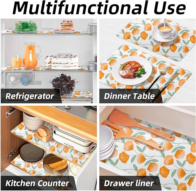 12" W x 120" L Floral Drawer and Shelf Liner for Cabinets, Non-Adhesive Strong Grip Non-Slip Flower Shelf Cabinet Kitchen Shelf Liners for Kitchen Cabinets - Image 9