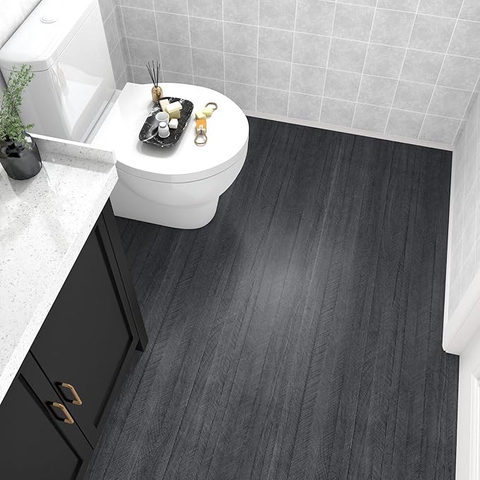 WESTICK Peel and Stick Wood Contact Paper for Countertops Waterproof Black Wooden Renter Friendly Wallpaper Removable Wood Grain Vinyl Wrap Contact Paper for Cabinets Table Desk Walls DIY 24" x 118" - Image 7