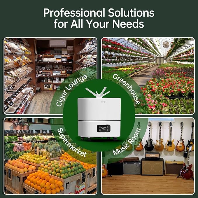 YOKEKON Humidifier Large Room 30L/7.93Gal, 5000 sq.ft Commercial Whole House Humidifier, Top-Fill Humidifiers for home with Extension Tube, Ideal for Plants, Office, Warehouse & Greenhouse - Image 7