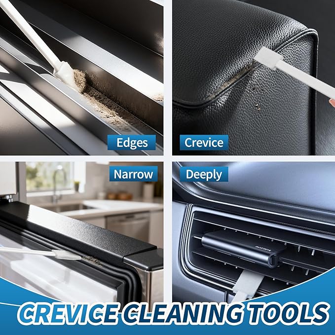 Alyimage® 42Pcs Disposable Crevice Cleaning Brush Set for Small Spaces, Toilet Bowl, Window Groove, Vent Fan, Door Track, Keyboard - Image 2
