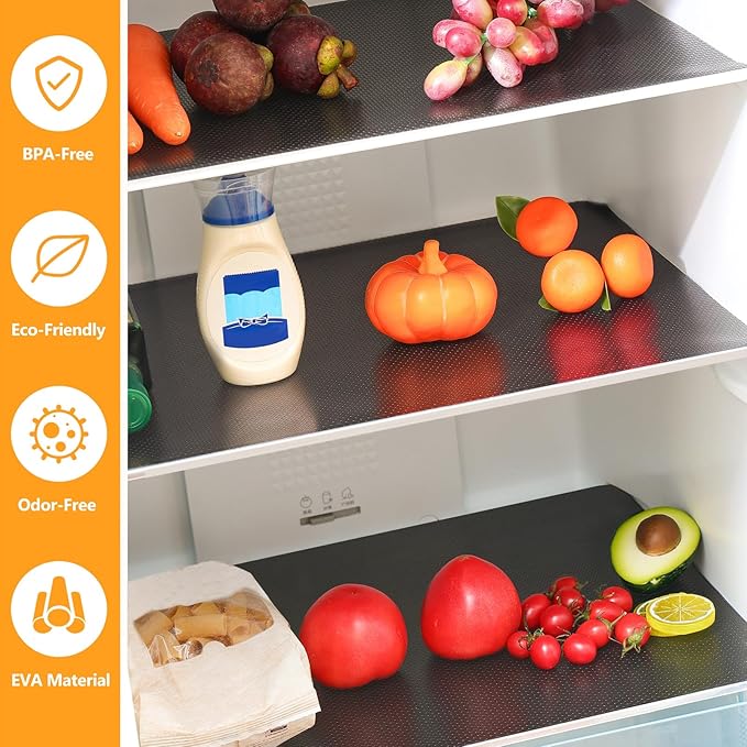Shelf Liners 11 inch x 20 ft Shelf Liners for Kitchen cabinets nonstick Lining Drawer Mats EVA Protector for Cupboard (Translucent Black,11 inch x 20 ft) - Image 4