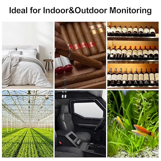 eMylo Indoor Outdoor Thermometer Hygrometer RTH11, IP65 Waterproof Temperature Humidity Sensor for Home with APP Alert, 492ft Monitoring Range, Requires Connection to WiFi Gateway(Not Included) - Image 9