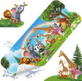 XIYUNTE Upgrade Baby Bath Mat Non Slip - 40"x16" Extra Long Kids Bath Mat for Tub Non Slip Bathtub Mat Eco-Friendly Toddler Bath Mats with Suction Cups, Machine Washable and No Fading, Animal Rainbow by XIYUNTE