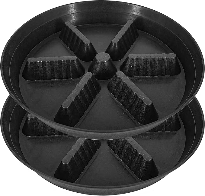 2 Pack Plant Saucer 17 inch 2 Pack, Raised Middle Plant Trays for Pots, Large Plastic Plant Saucers for Indoors, Water Tray for Plants,Drip Trays Plant Stand Water Catcher Tray, Pot Saucers for Plants by Unknown