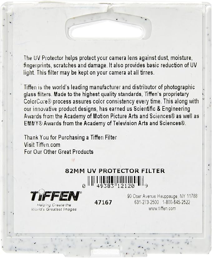 Tiffen 82UVP Slim 82mm UV Protection Filter for Camera Lens, Clear Optical Glass, Impact Resistant - Image 2