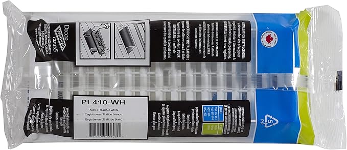 Decor Grates PL410-WH 4-Inch by 10-Inch Plastic Floor Register, White - Image 6