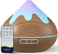 500ML Essential Oil Diffuser, Ultrasonic Aromatherapy Diffuser with Remote Control, Air Diffusers for Home Office Room, Fragrance Aroma Diffuser with 7 Color LED & 2 Mist Mode, Mocha Brown by Unknown