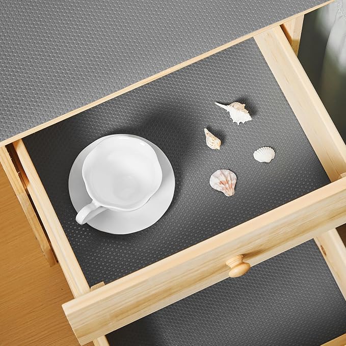100% EVA Shelf Liner for Kitchen Cabinet, 12" x 240" Drawer Liners Non Adhesive Non Slip Waterproof Plastic Paper, Dresser Pantry Bathroom Refrigerator Protector, Grey - Image 8