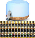 SACATR Essential Oil Diffusers for Home with 36x5mL Oil Diffuser Sets, Ultrasonic Technology, Remote Control for Home Office, Auto Shut-Off 4 Timers 15 Colors by SACATR