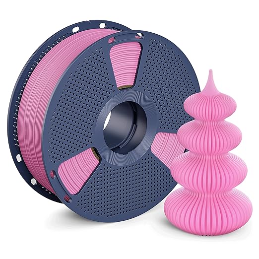 Matte PLA Filament 1.75mm, 1kg(2.2lbs) SUNLU 3D Printer Filament, Smooth Matte Finish, Less Brittle, Reduced Layer Line Appearance, Matte Surface Texture, Pink by YOOPAI
