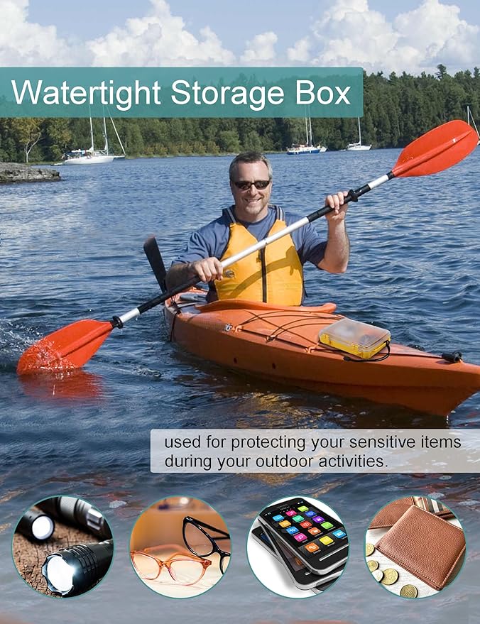Avlcoaky Dry Box Waterproof Dry Boxes Small Waterproof Watertight Containers for Kayaking & Boating Waterproof Case Outdoors Dry Storage Box - Image 4