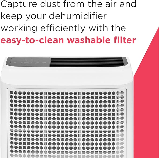 Frigidaire 60-Pint Portable Dehumidifier with Built-In Pump for Large Rooms & Basements, Custom Humidity Control, Auto Shut Off, White - Image 10