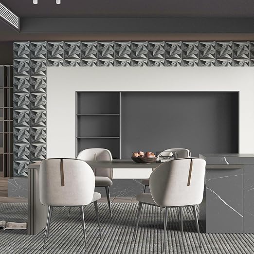Art3dwallpanels 33 Pack 3D Wall Panel Diamond for Interior Wall Décor, PVC Textured Wall Panels, 12''x12'' Cover 32.Sq.Ft. Patina Bronze - Image 6