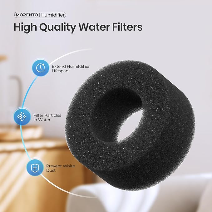 MORENTO Humidifier Replacement Water Filters 10 Pack & Aroma Pads 10 Pack for MR6w Humidifier, Top Fill Humidifiers Filters to Improve Humidification Efficiency - Image 3
