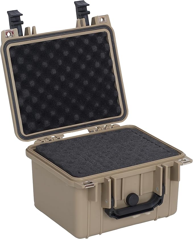 MEIJIA Portable All Weather IP67 Waterproof Camera Case,hard case with Customizable Fit Foam,Fit Use of Drones,Camera,Equipments,10.62 x9.68x6.87inches(Desert Tan) - Image 6