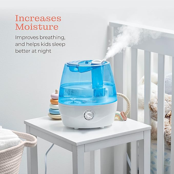 Cool Mist Humidifiers for Bedroom - 2.2L Water Tank, Baby, Office, Quiet Ultrasonic Air Vaporizer, Adjustable Mist Level, 360 Nozzle Rotation, Auto-Shut Off, Large Area Humidifier Easy Fill and Clean - Image 3