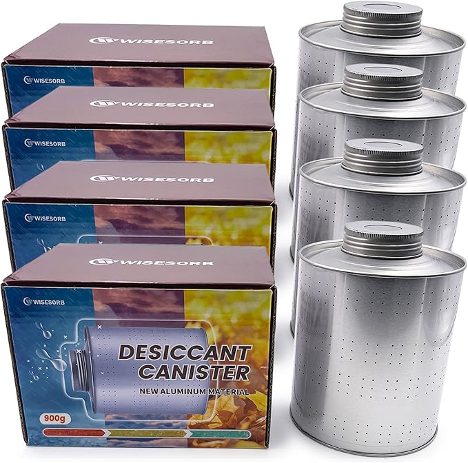 900 Gram 4 Pack Dehumidifiers for Home, Rechargeable Gun Safe Dehumidifier, Gun Safe Accessories 2 LBS Dehumidifier for Basement, Closet, Garage, Safe, Car, Moisture Absorbers Desiccants by Wisesorb