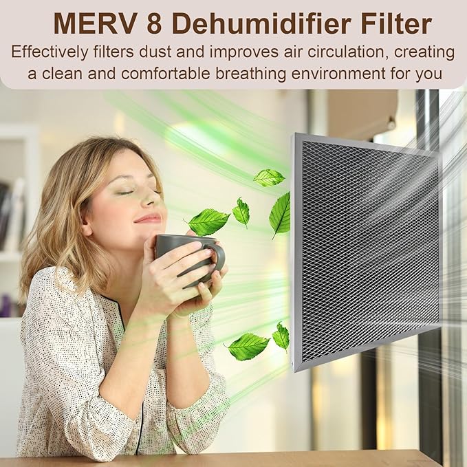5443 MERV 8 Washable Dehumidifier Filter Compatible with Aprilaire Whole-House Dehumidifiers Models 1830, 1850, 1852, Replacement for Ventilation Models 8191, 8192 (Pack of 1) - Image 6