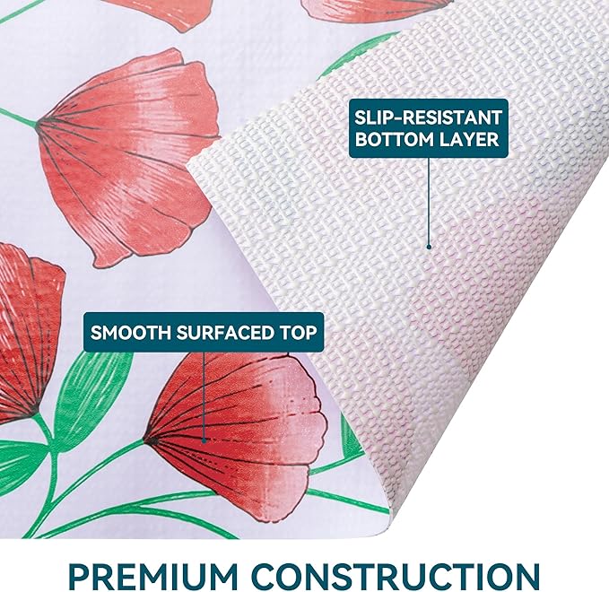18" W x 96" L Floral Drawer and Shelf Liner for Cabinets, Non-Adhesive Strong Grip Non-Slip Flower Shelf Cabinet Kitchen Shelf Liners for Kitchen Cabinets - Image 6