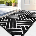 OLANLY Indoor Door Mat, 32x20 Inch, Dirt Resistant and Absorbent, Non-Slip Rubber Backing Floor Mats, Easy Clean Low-Profile Doormat for Entryway, Front Door, and Inside Entrance, Deep Black by OLANLY