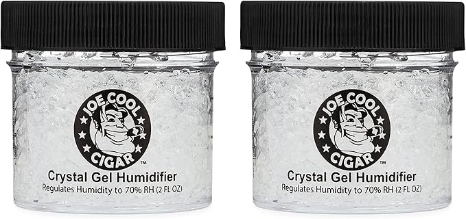 Crystal Gel Humidifier for Cigar Humidors (2 oz Jars) - 2 Pack by Joe+Cool+Cigar