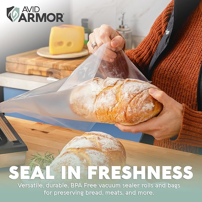 Avid Armor Vacuum Sealer Bags & Rolls – Heavy Duty, BPA-Free, Pre-Cut & Custom-Sized for Food Storage, Meal Prep & Sous Vide – 20 Pint, 30 Quart, 2 Rolls (11"x20ft), 1 Roll (8"x20ft) - Image 4
