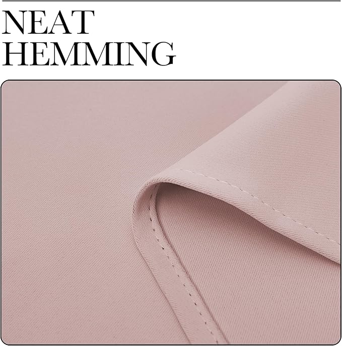 NICETOWN Blackout Curtains for Living Room, Blush Pink, 2 Panels, 42 by 63, Darkening Window Curtain Panels, Easy-Care Solid Thermal Insulated Draperies/Drapes for Daughter Room - Image 7
