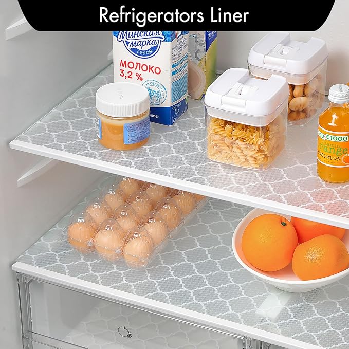 Cooyes Shelf Liner for Kitchen Cabinets – Non-Adhesive Waterproof Drawer Liner – Durable EVA Material Easy-to-Cut Shelf Paper for Refrigerator, Cupboard, Dresser with Modern Pattern (17.7"W x 78.7"L) - Image 8