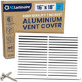 16x10 Inch (Duct Opening) Air Return Vent Cover Decorative – Premium Aluminum AC Vent Cover for Ceiling & Wall, Rustproof Grille, Ideal for Home HVAC Grille, Durable & Easy to Install by ACLAMINAIRE by LAMINAIRE