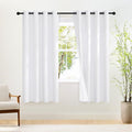 NICETOWN Pure White 100% Blackout Curtains 72 inches Long with White Liner, Grommet Thermal Drapes Privacy Window Treatments for Bedroom/Night Shift, 1 Panel, W52 x L72 by NICETOWN