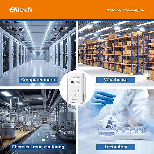 Elitech WiFi Temperature and Humidity Data Logger, 2.4GHz/5GHz Real-time Monitor with Water Leak Detector, Cloud Storage, App and Email Alerts, Includes 10M Patch Cord, RCW-800W-WI, -40°F to 176°F - Image 7